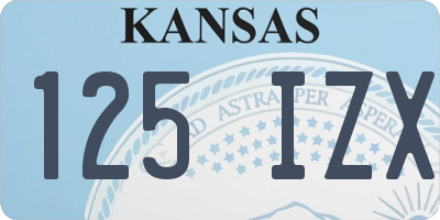 KS license plate 125IZX