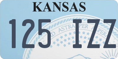 KS license plate 125IZZ