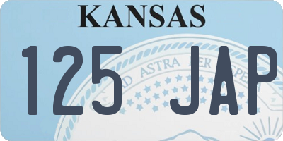 KS license plate 125JAP