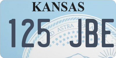 KS license plate 125JBE