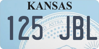 KS license plate 125JBL