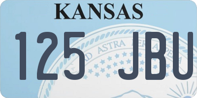 KS license plate 125JBU