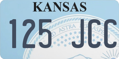 KS license plate 125JCC