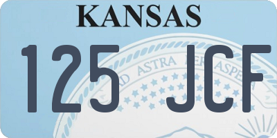 KS license plate 125JCF