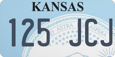 KS license plate 125JCJ