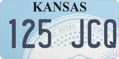 KS license plate 125JCQ