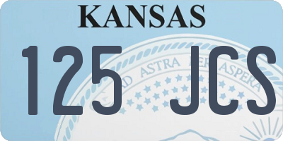 KS license plate 125JCS