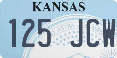 KS license plate 125JCW