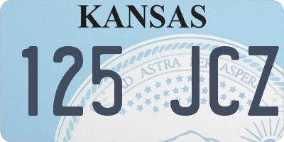 KS license plate 125JCZ