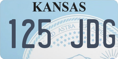 KS license plate 125JDG