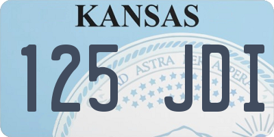 KS license plate 125JDI