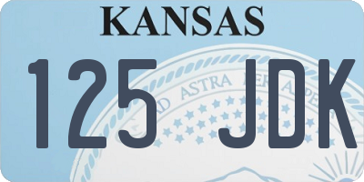 KS license plate 125JDK