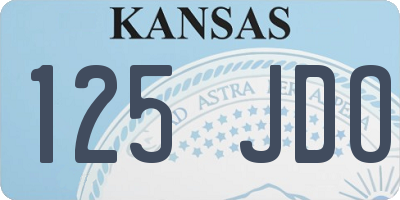 KS license plate 125JDO