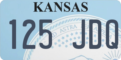 KS license plate 125JDQ