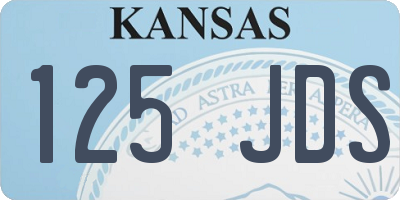 KS license plate 125JDS