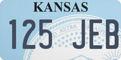 KS license plate 125JEB