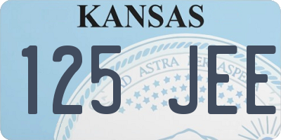 KS license plate 125JEE