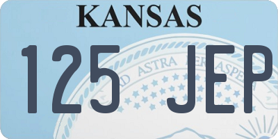 KS license plate 125JEP