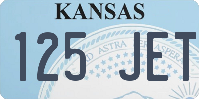 KS license plate 125JET