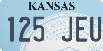 KS license plate 125JEU