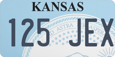 KS license plate 125JEX