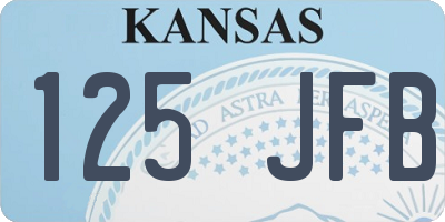 KS license plate 125JFB