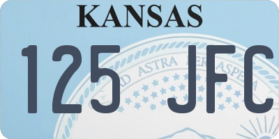 KS license plate 125JFC