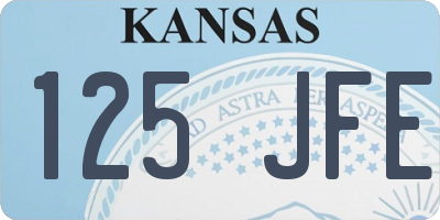 KS license plate 125JFE