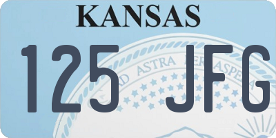 KS license plate 125JFG