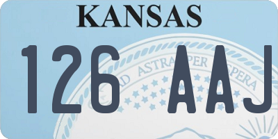 KS license plate 126AAJ