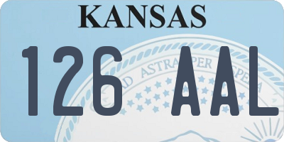 KS license plate 126AAL