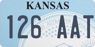 KS license plate 126AAT