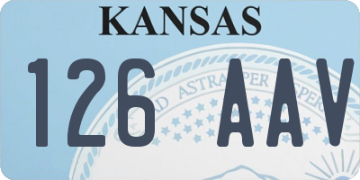 KS license plate 126AAV