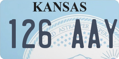 KS license plate 126AAY