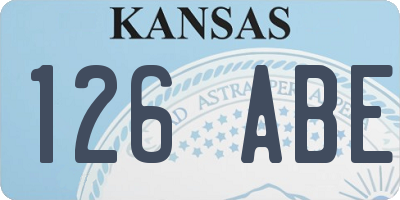 KS license plate 126ABE