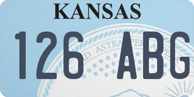 KS license plate 126ABG