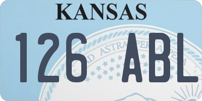 KS license plate 126ABL