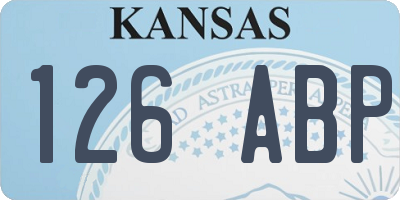 KS license plate 126ABP