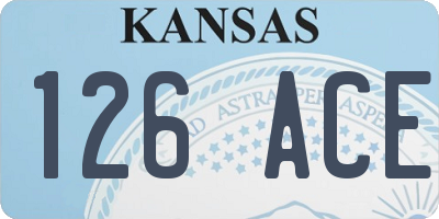 KS license plate 126ACE