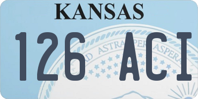 KS license plate 126ACI