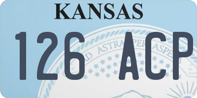 KS license plate 126ACP