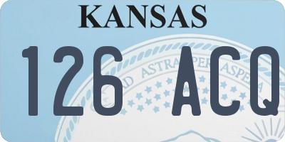 KS license plate 126ACQ