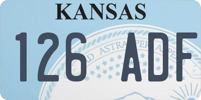 KS license plate 126ADF