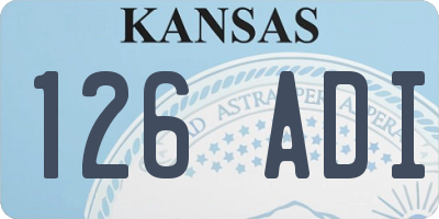KS license plate 126ADI