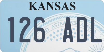 KS license plate 126ADL