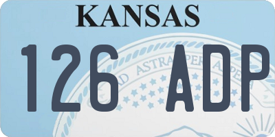KS license plate 126ADP
