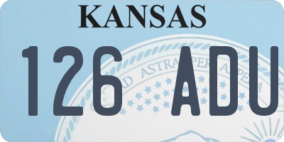 KS license plate 126ADU