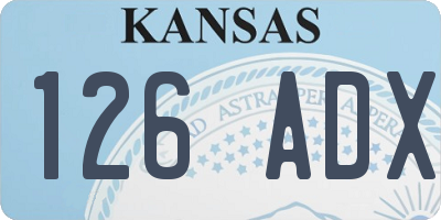 KS license plate 126ADX
