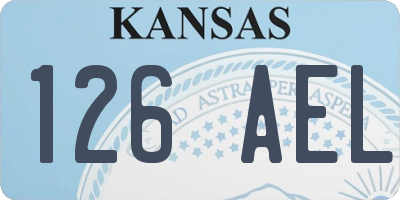 KS license plate 126AEL