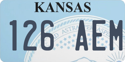 KS license plate 126AEM